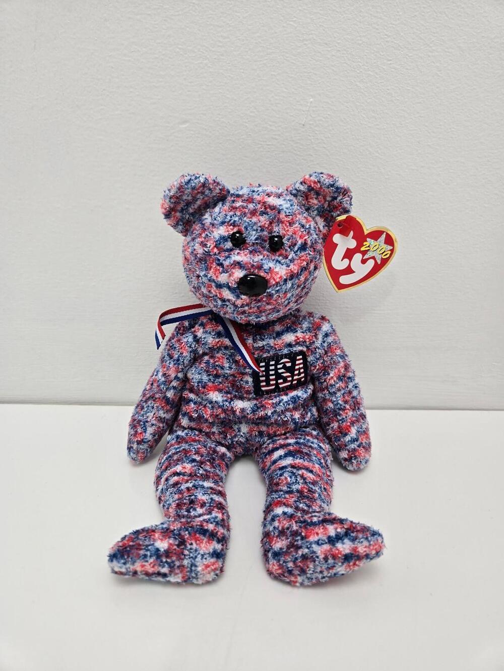 Ty Beanie Baby “USA” Patriotic Bear - and Oh So Soft! (8.5 inch)